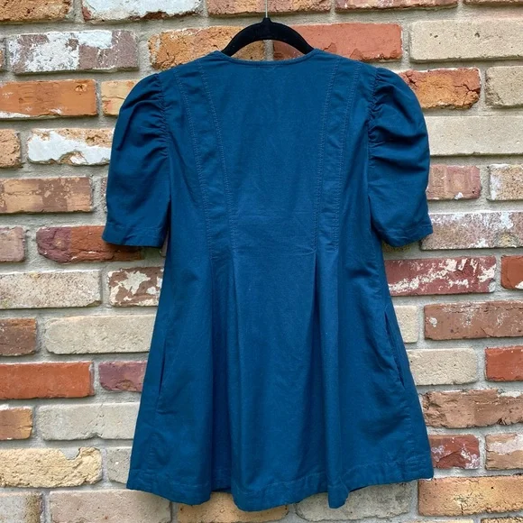 FREE PEOPLE Adelle Teal Blue Mini Dress Tunic—Size XS - Picture 2 of 16